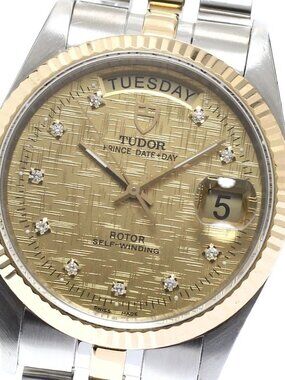 TUDOR Prince Date Day 76213 10P diamond gold Dial Automatic Men's Watch_916503